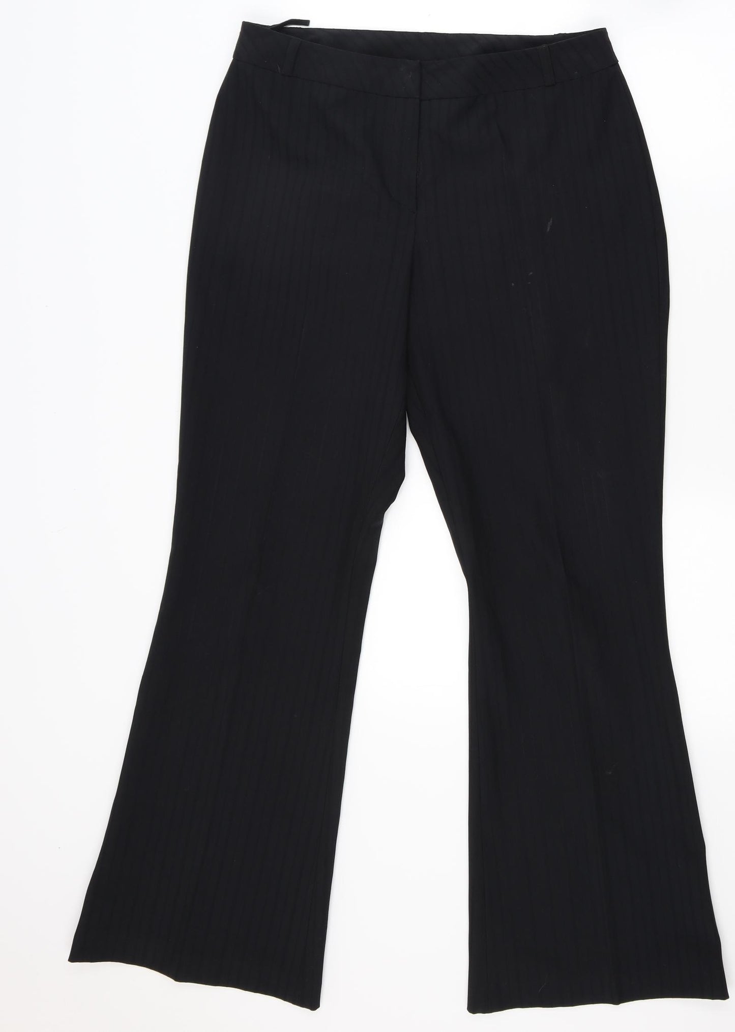 NL Collection Womens Black Striped  Trousers  Size 12 L29 in