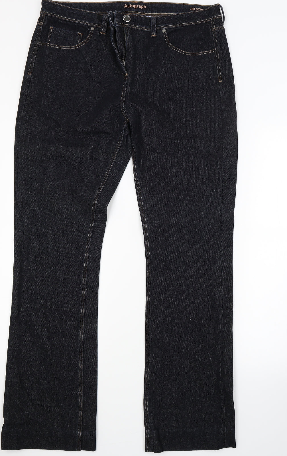 Autograph Womens Blue  Denim Bootcut Jeans Size 14 L29 in