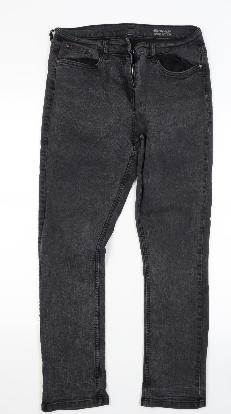 The collection Womens Black  Denim Straight Jeans Size 12 L27 in