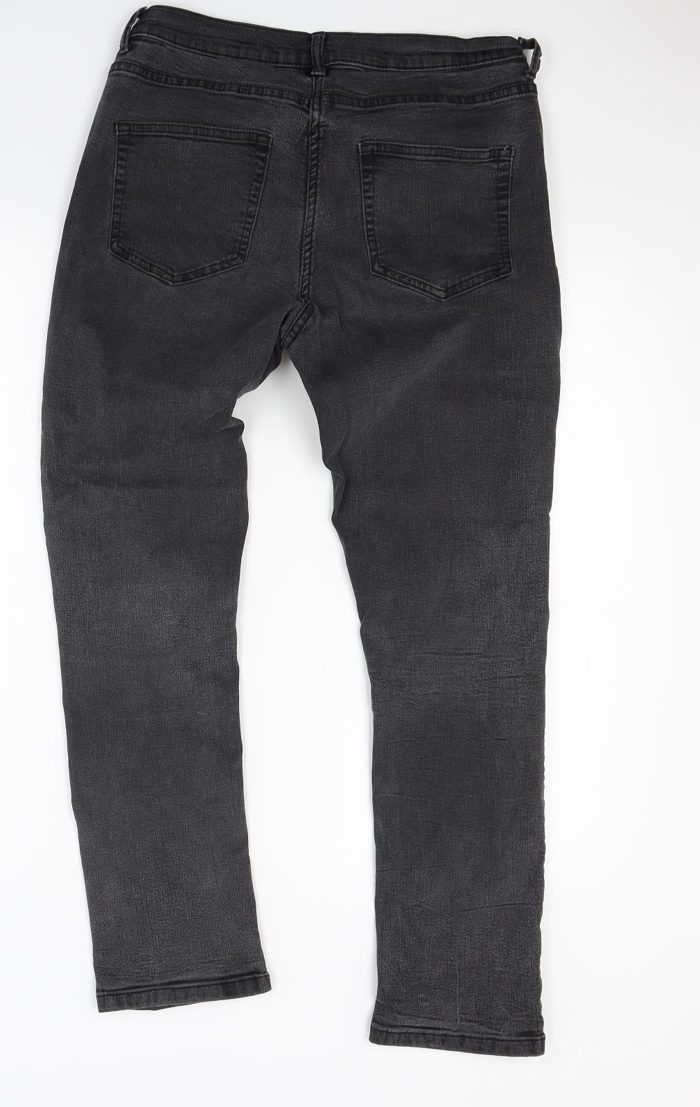 The collection Womens Black  Denim Straight Jeans Size 12 L27 in