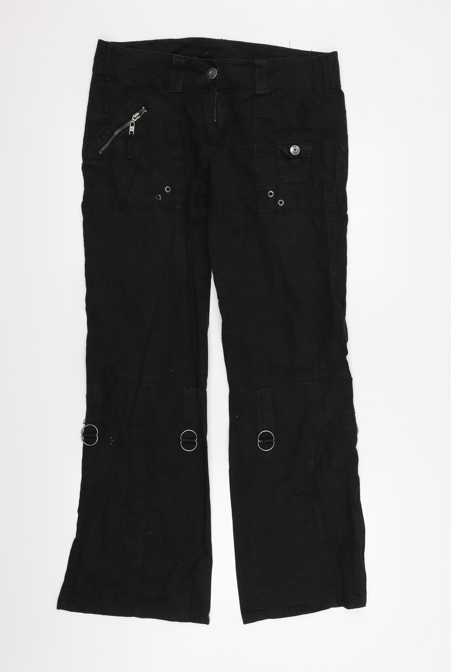 yups Womens Black   Trousers  Size L L30 in