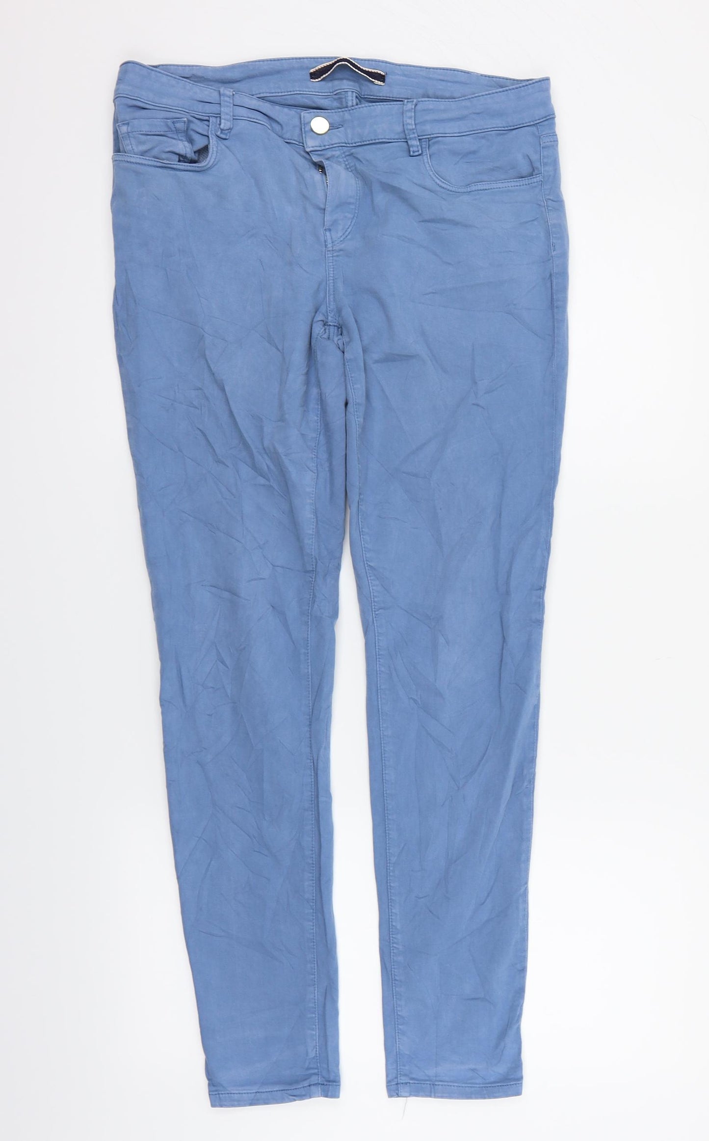 Massimo Dutti Womens Blue   Trousers  Size 14 L28 in