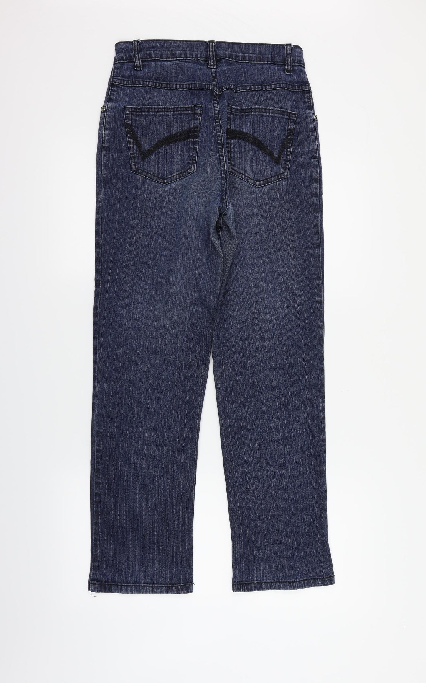 JUST FOR YOU Womens Blue   Straight Jeans Size 8 L27 in