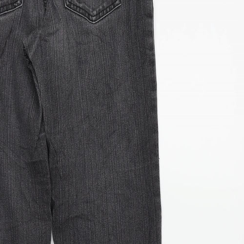 JUST FOR YOU Womens Grey   Straight Jeans Size 6 L27 in