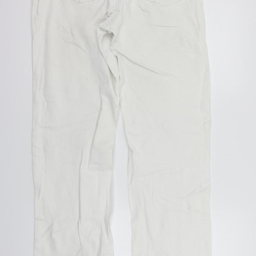 John Boner Womens White   Straight Jeans Size L L33 in