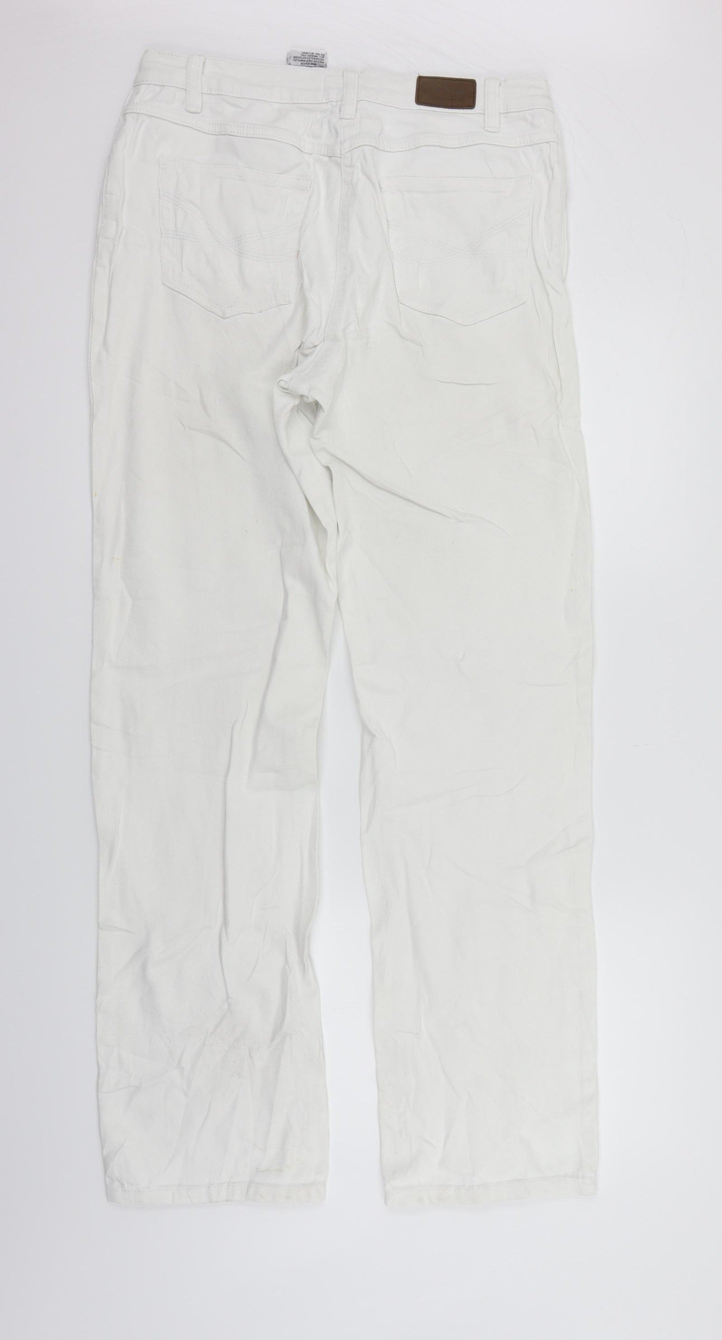 John Boner Womens White   Straight Jeans Size L L33 in