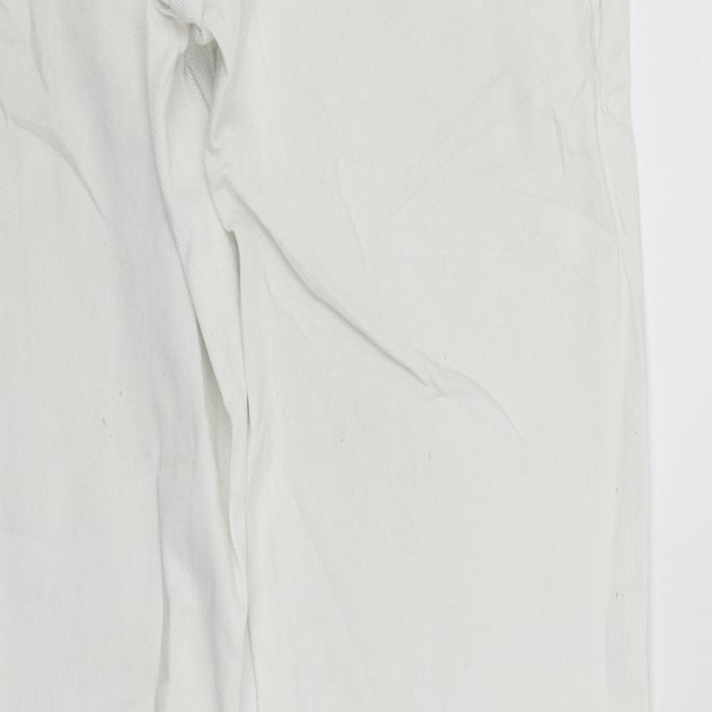 John Boner Womens White   Straight Jeans Size L L33 in