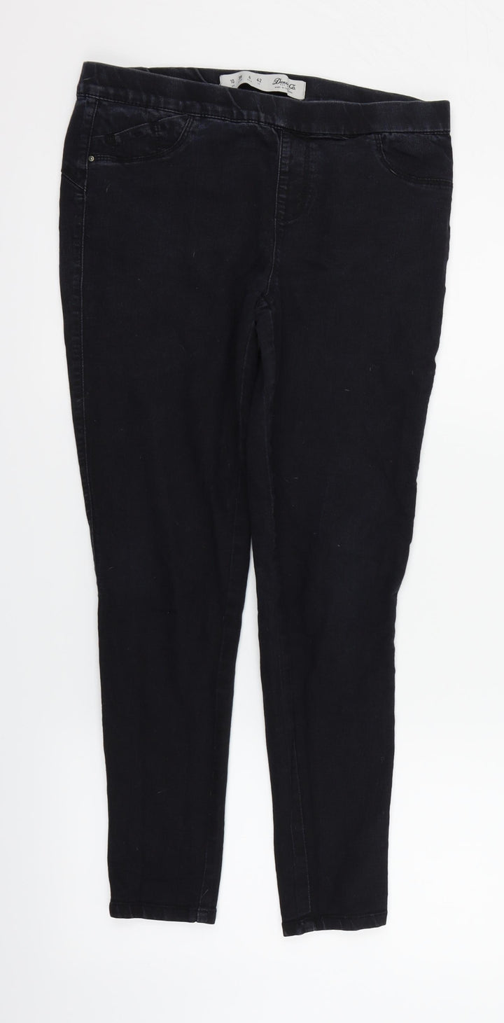 deniem & co Womens Blue Straight Jeans Size 10 L25 in