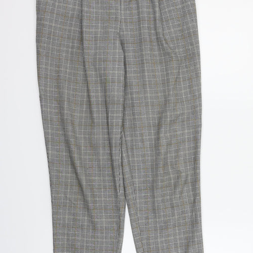 New Look Womens Grey Striped  Trousers  Size 12 L28 in