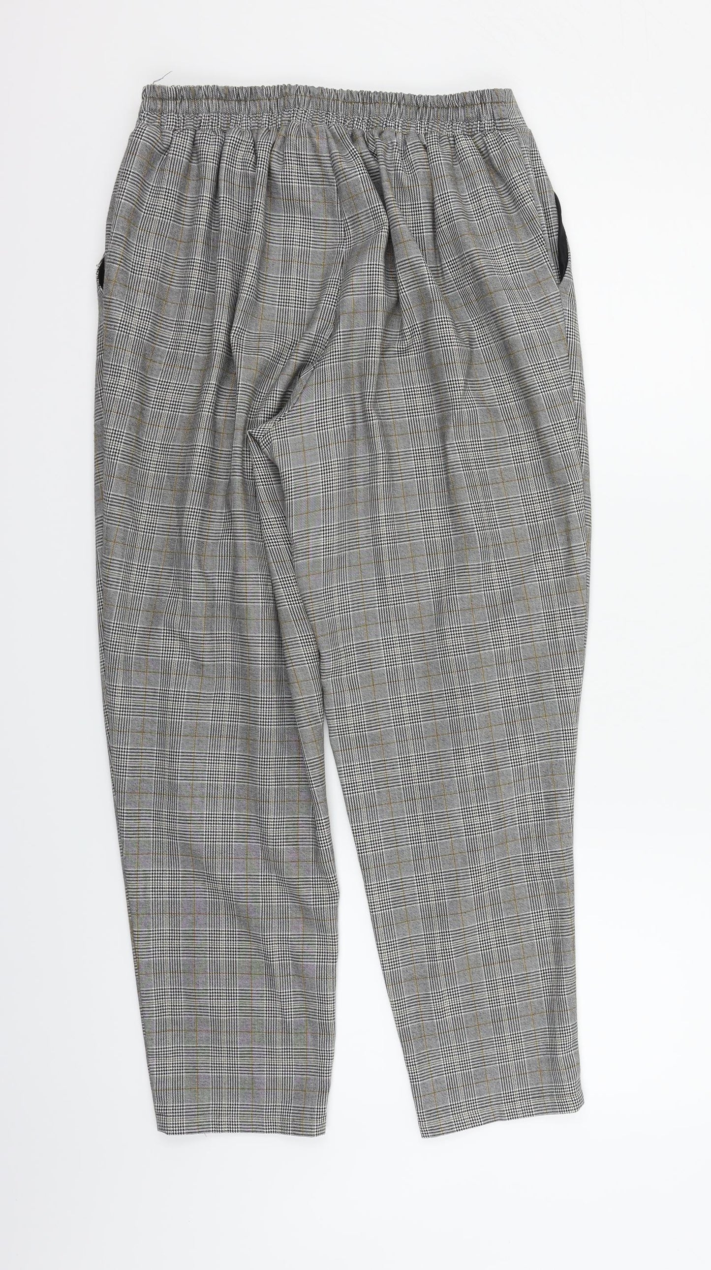 New Look Womens Grey Striped  Trousers  Size 12 L28 in