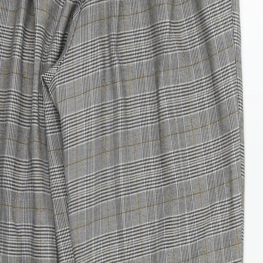 New Look Womens Grey Striped  Trousers  Size 12 L28 in