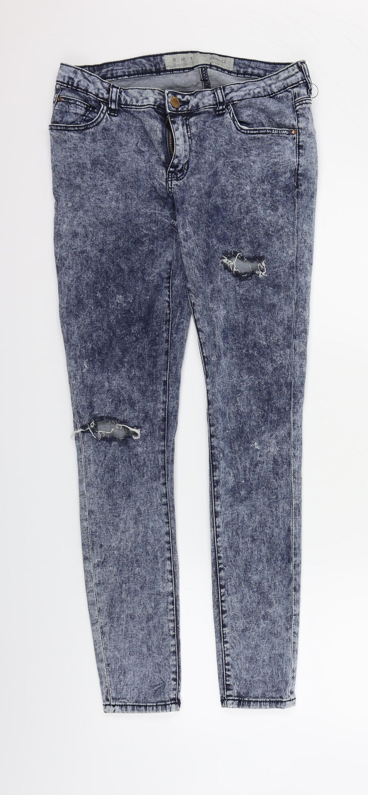 deniem & co Womens Blue   Straight Jeans Size 12 L28 in