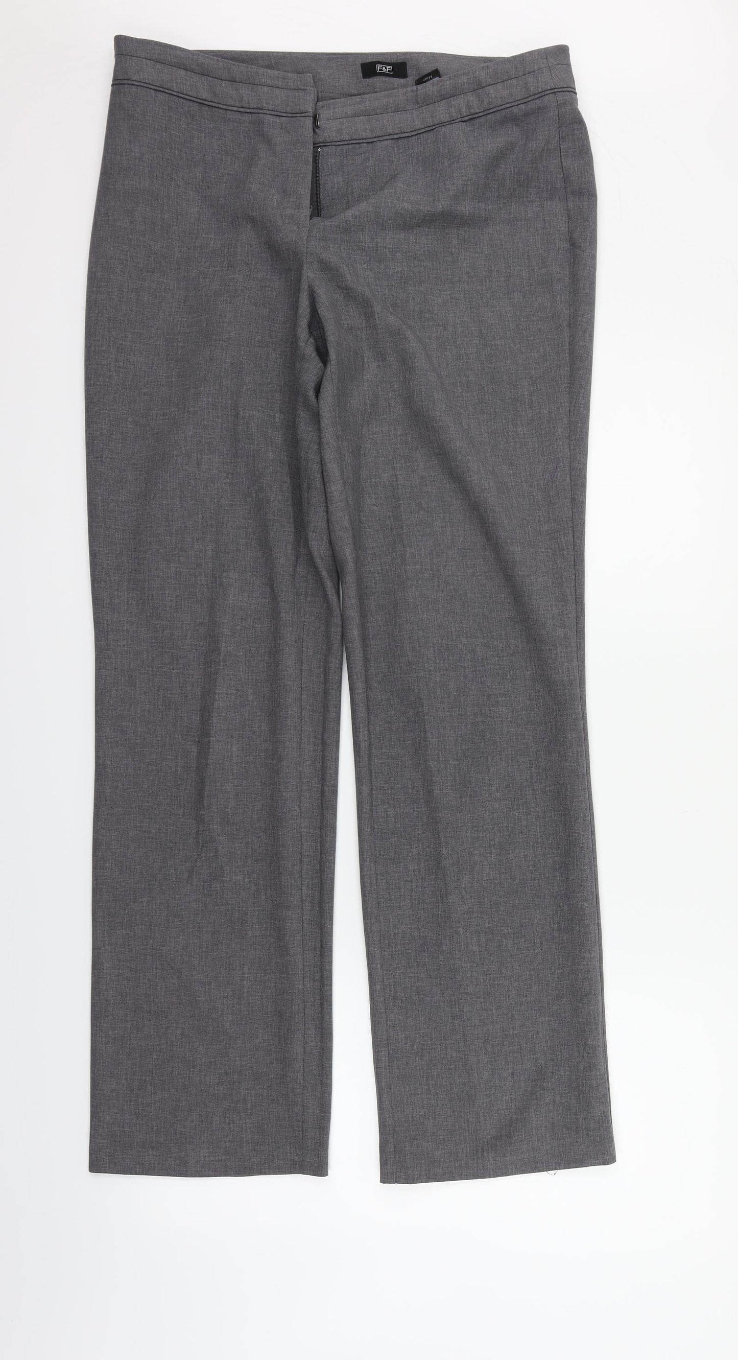F&F Womens Grey   Trousers  Size 10 L29 in