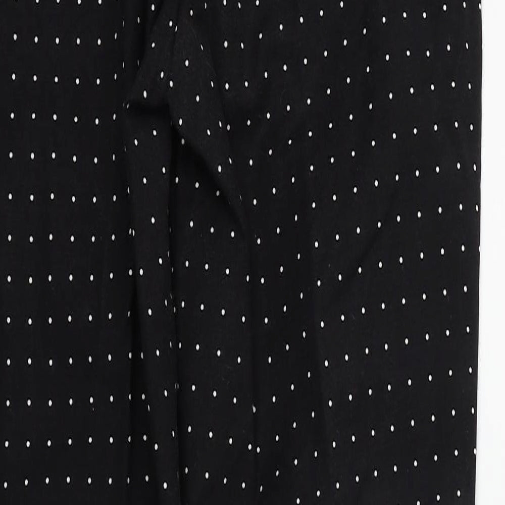 Matalan Womens Black Polka Dot  Trousers  Size 12 L26 in