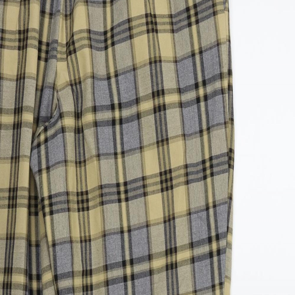 Primark Womens Beige Check  Trousers  Size 12 L30 in