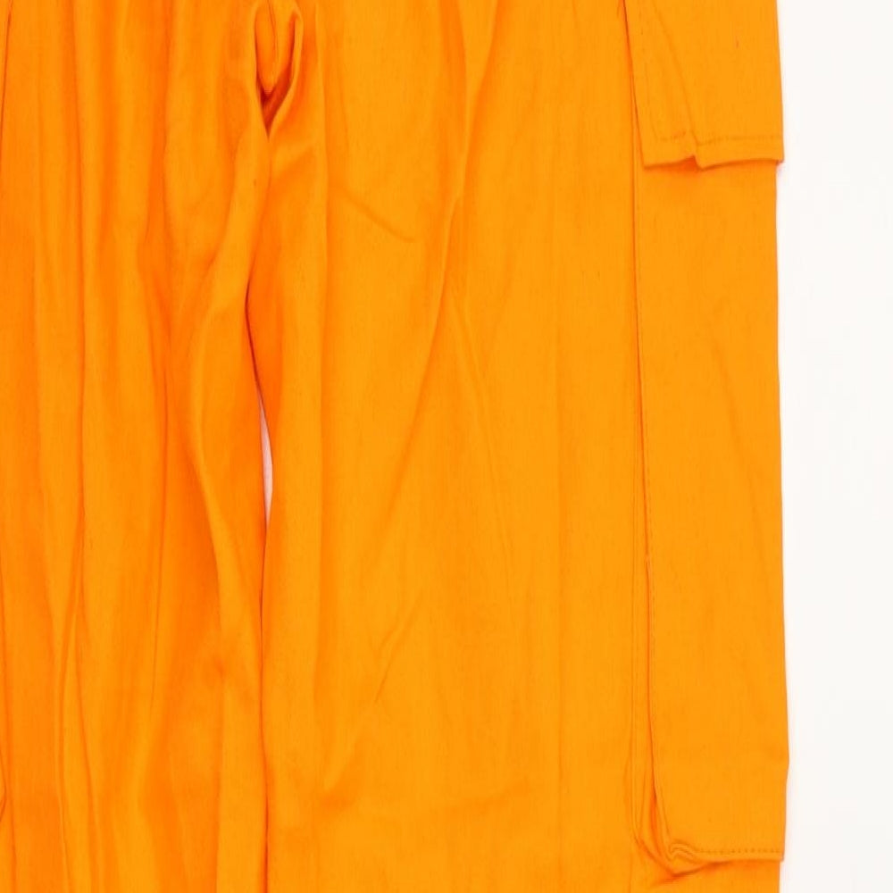 Missguided Womens Orange   Trousers  Size 10 L33 in