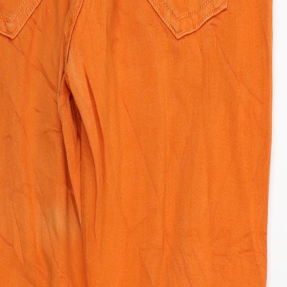 Stradavarius Womens Orange   Straight Jeans Size 10 L24 in