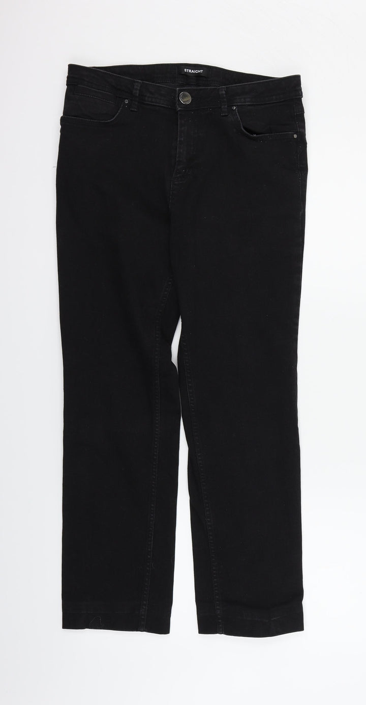 Straight Womens Black   Straight Jeans Size 12 L26 in