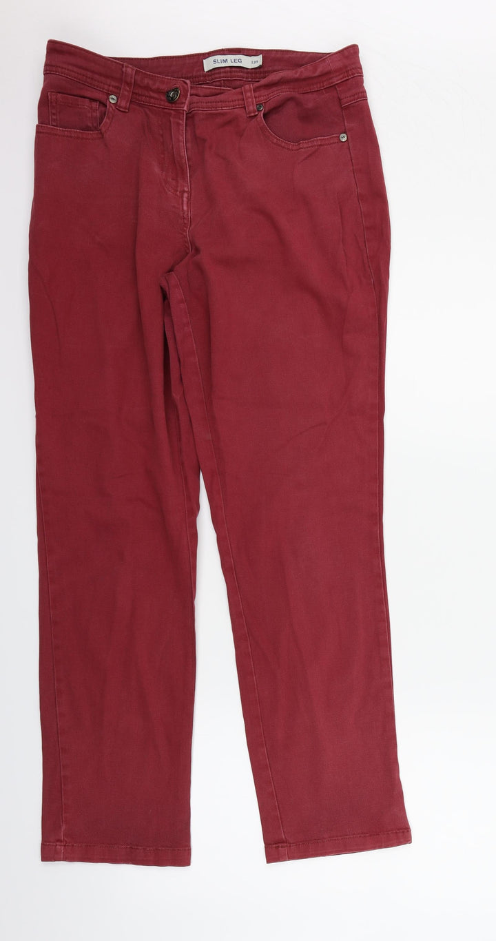 Debenhams Womens Purple Straight Jeans Size 12 L28 in