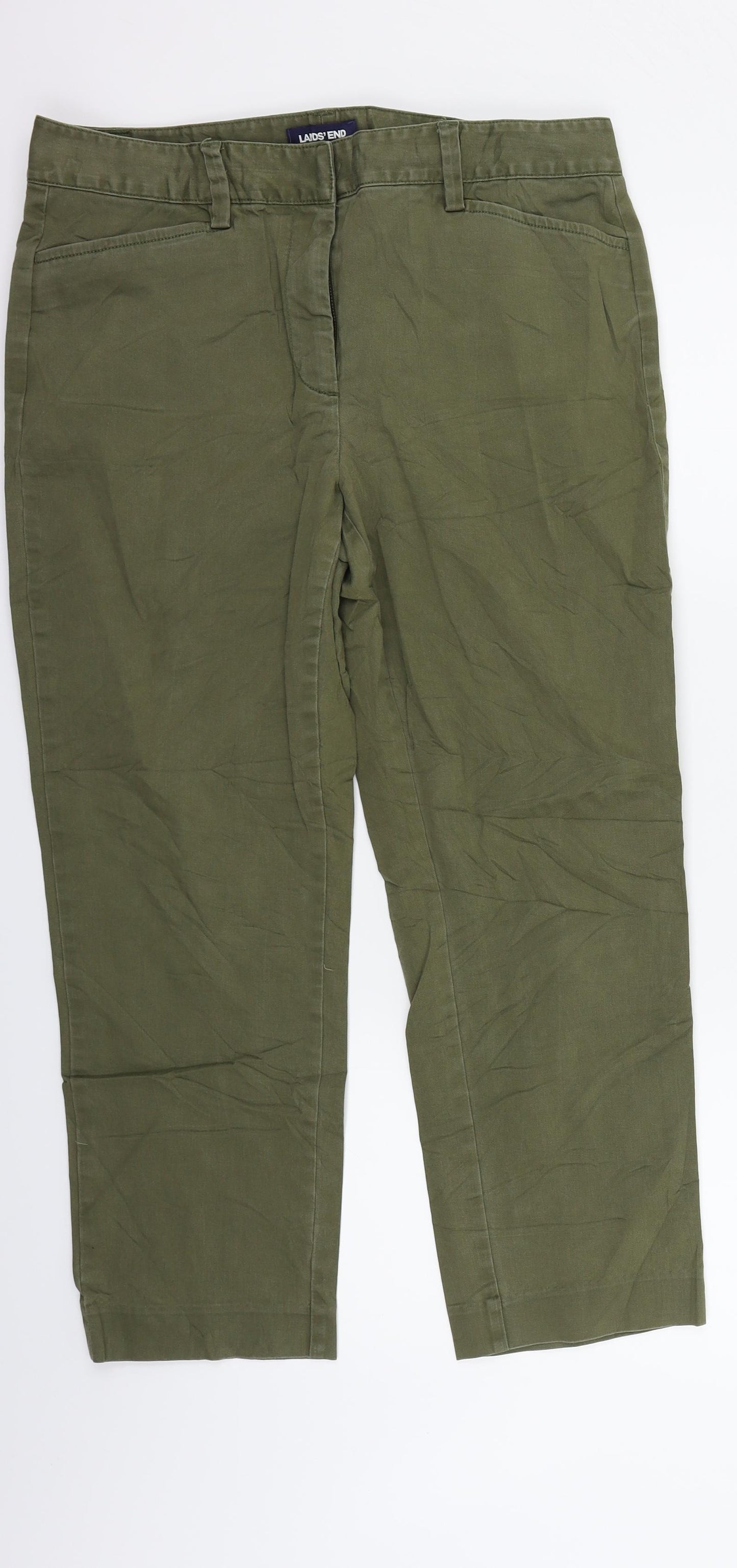 Lands' End Womens Green   Trousers  Size 10 L24 in