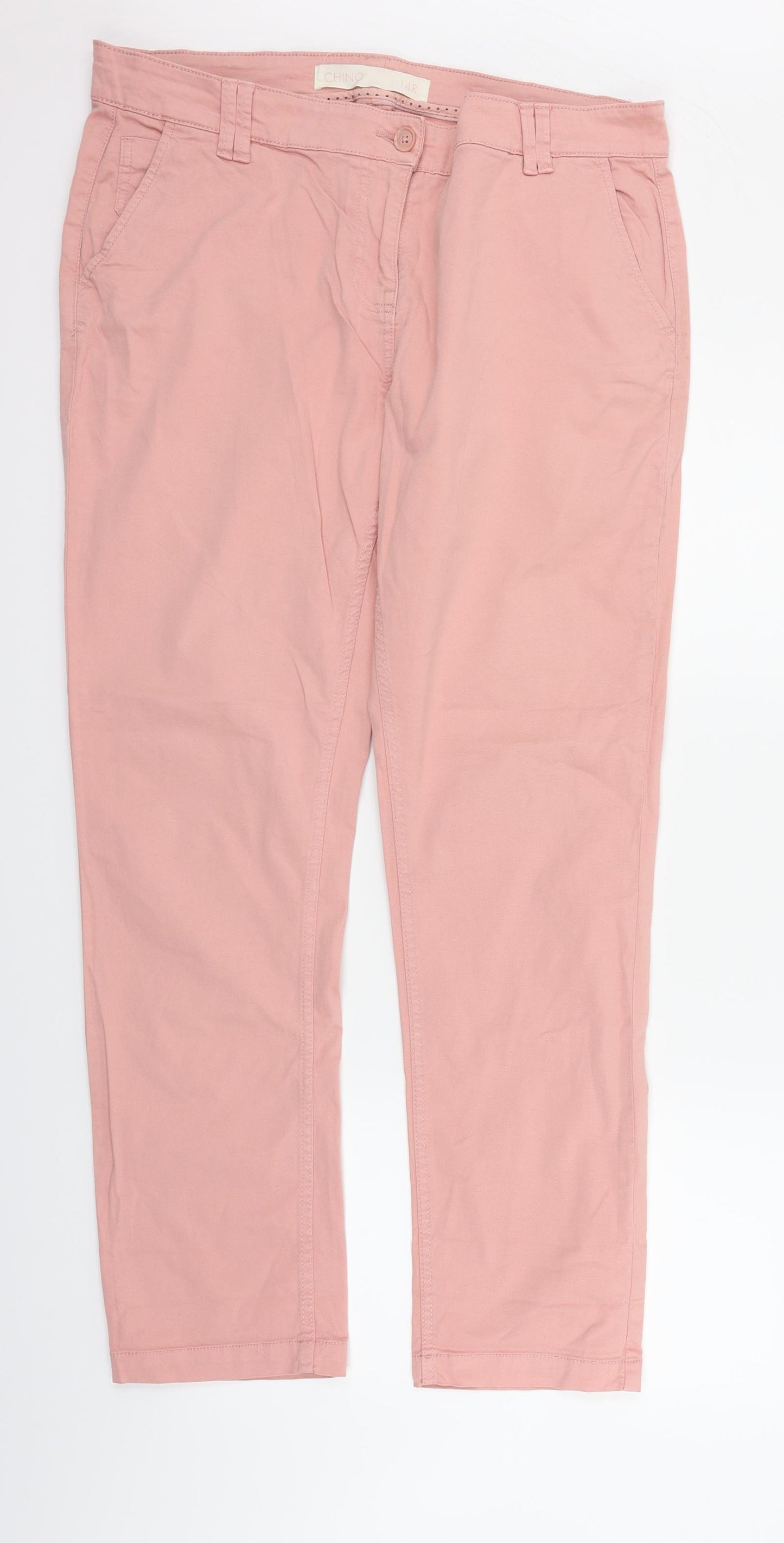 NEXT Womens Pink   Trousers  Size 14 L28 in