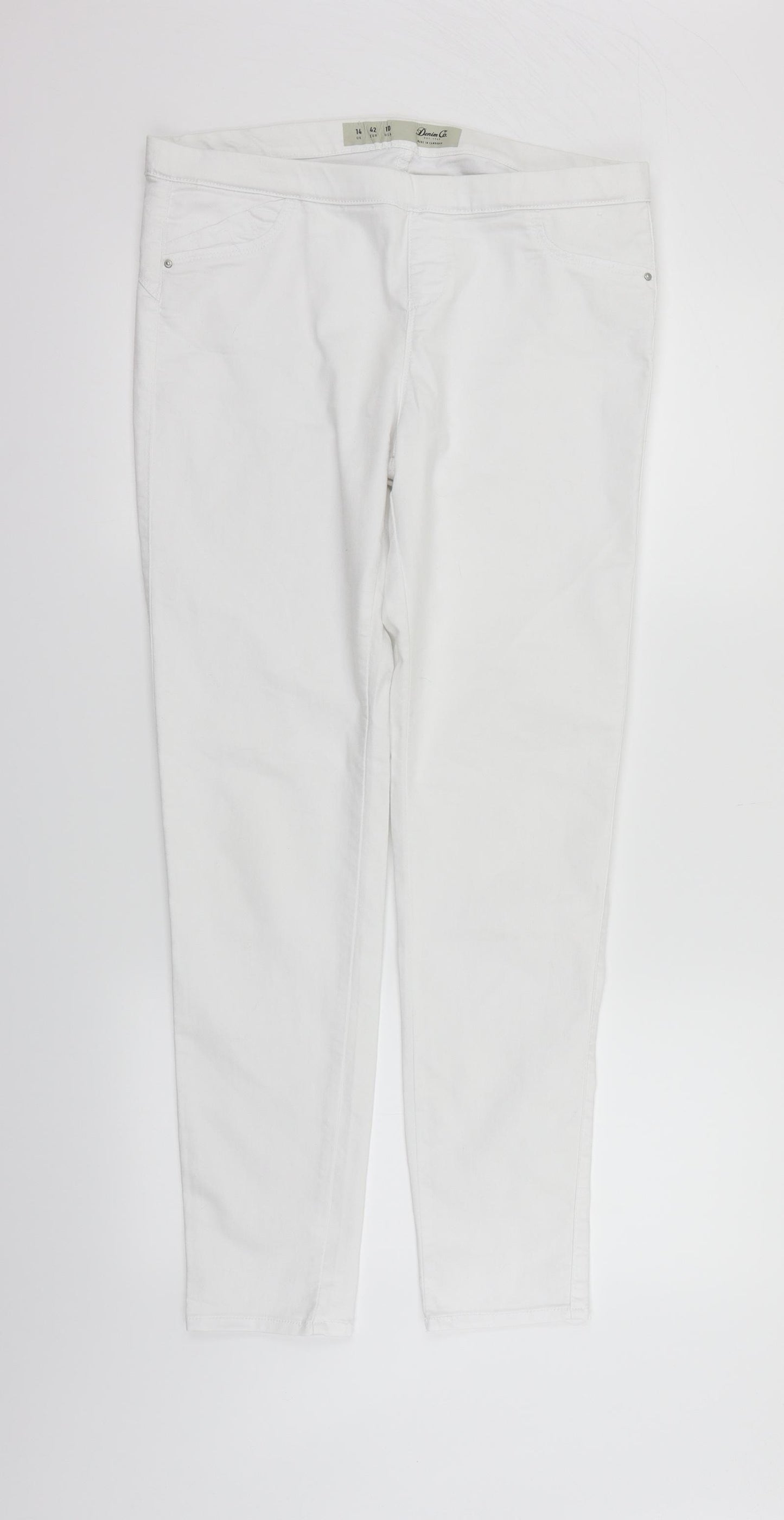 deniem & co Womens White   Straight Jeans Size 14 L28 in