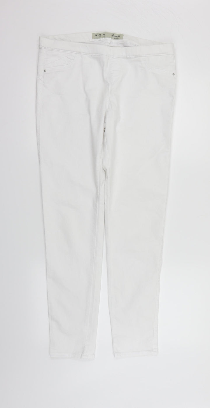 deniem & co Womens White   Straight Jeans Size 14 L28 in