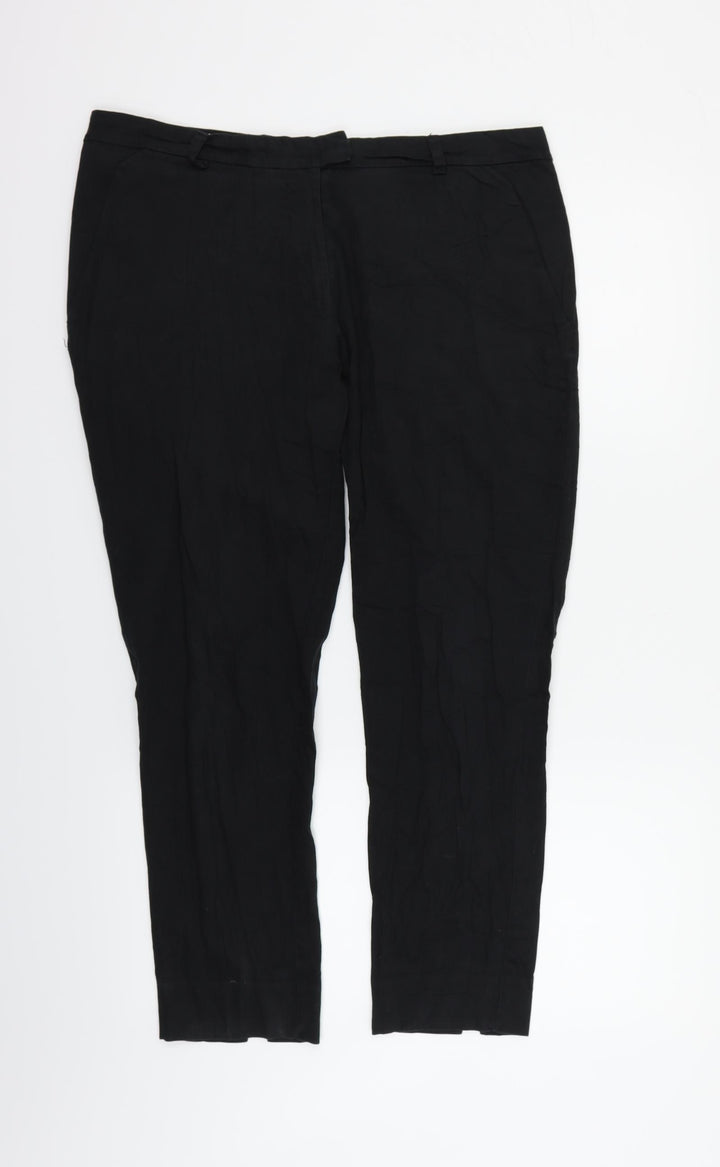 H&M Womens Black Trousers Size 12 L26 in