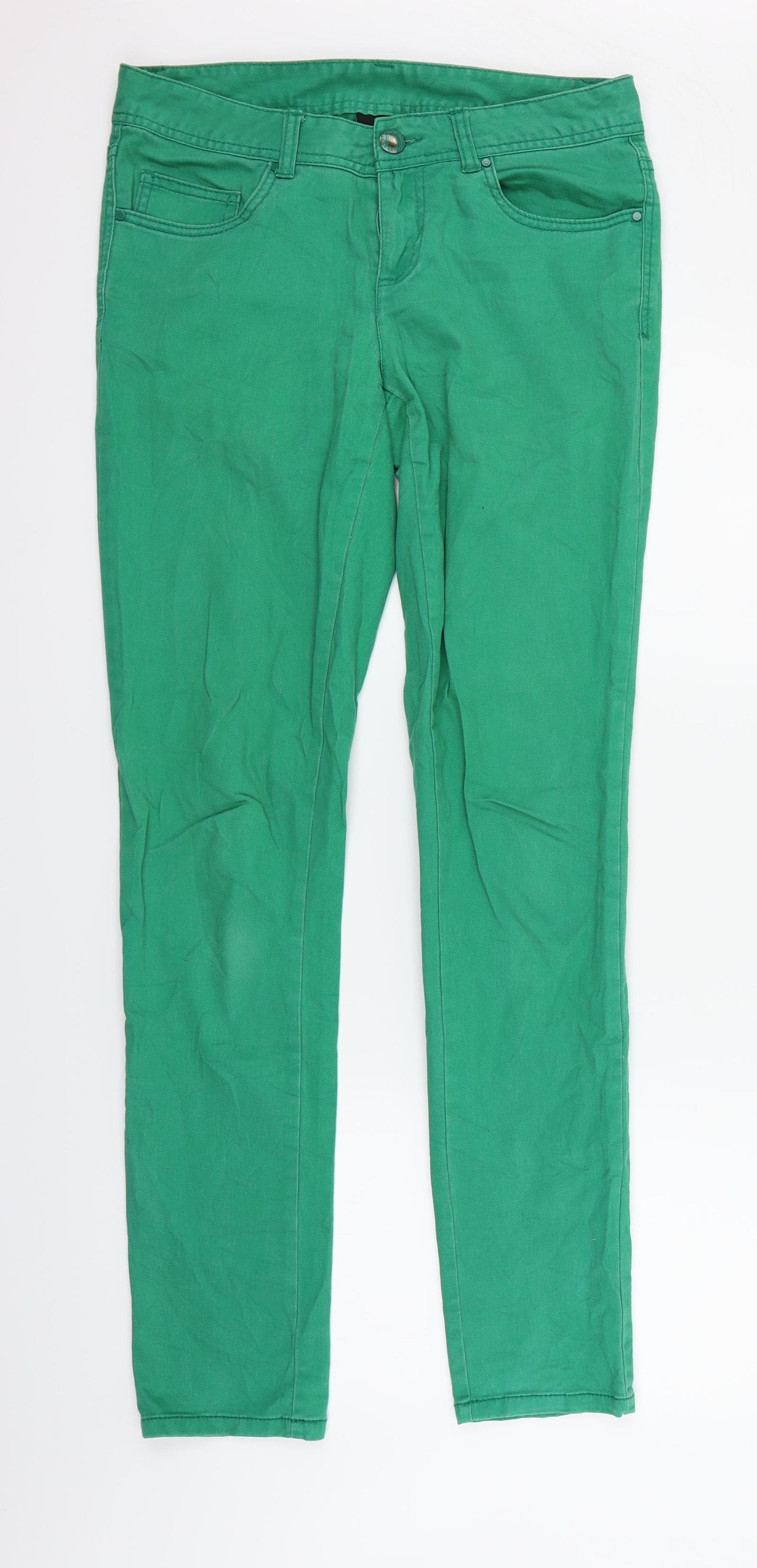 Crazy World Womens Green   Straight Jeans Size 10 L30 in