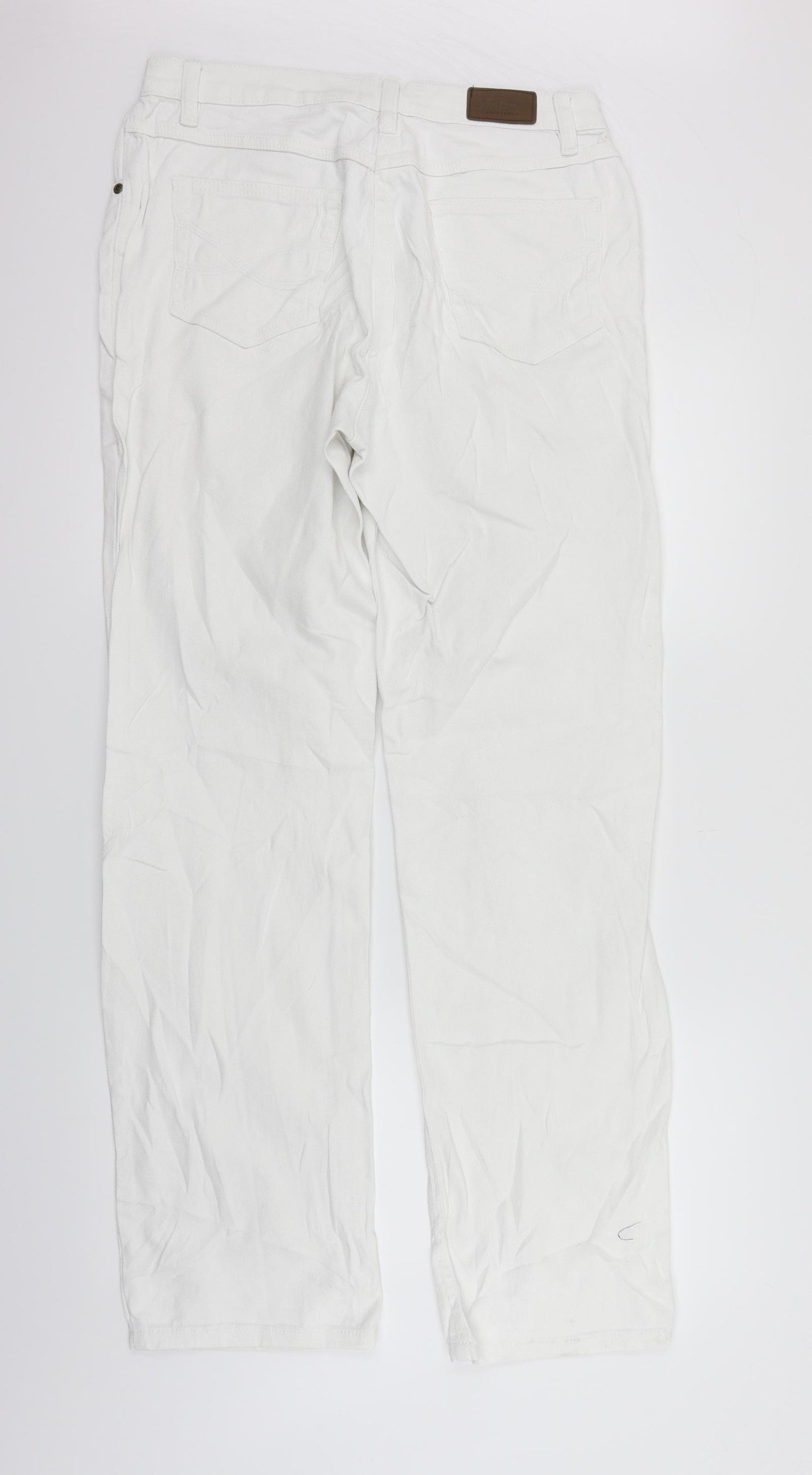 John Boner Womens White   Straight Jeans Size 12 L34 in