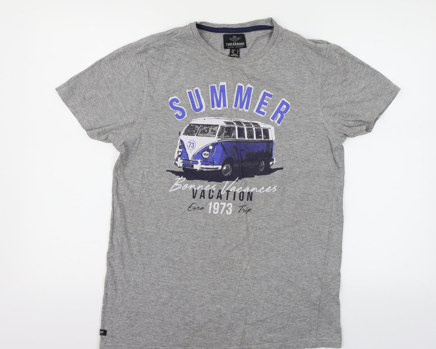 Threadbare Mens Grey    T-Shirt Size M