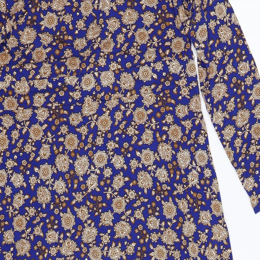 M&S Womens Multicoloured Floral  A-Line  Size 18