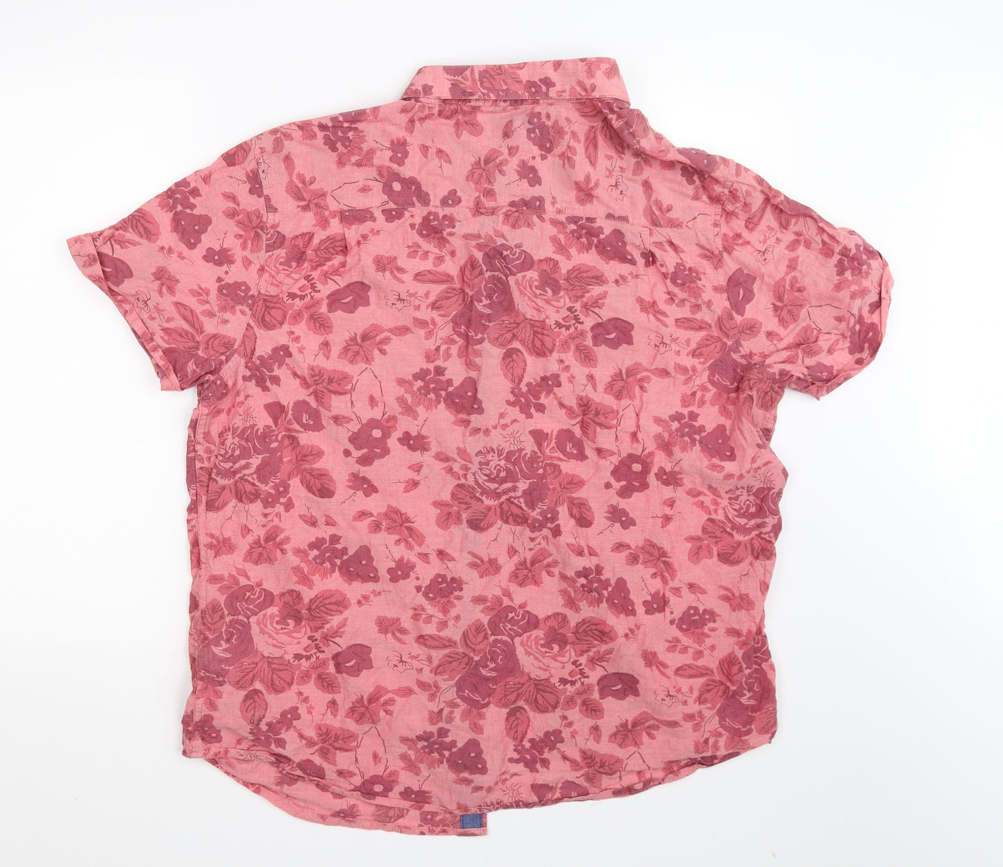RJR.John Rocha Mens Pink Floral   Button-Up Size XL