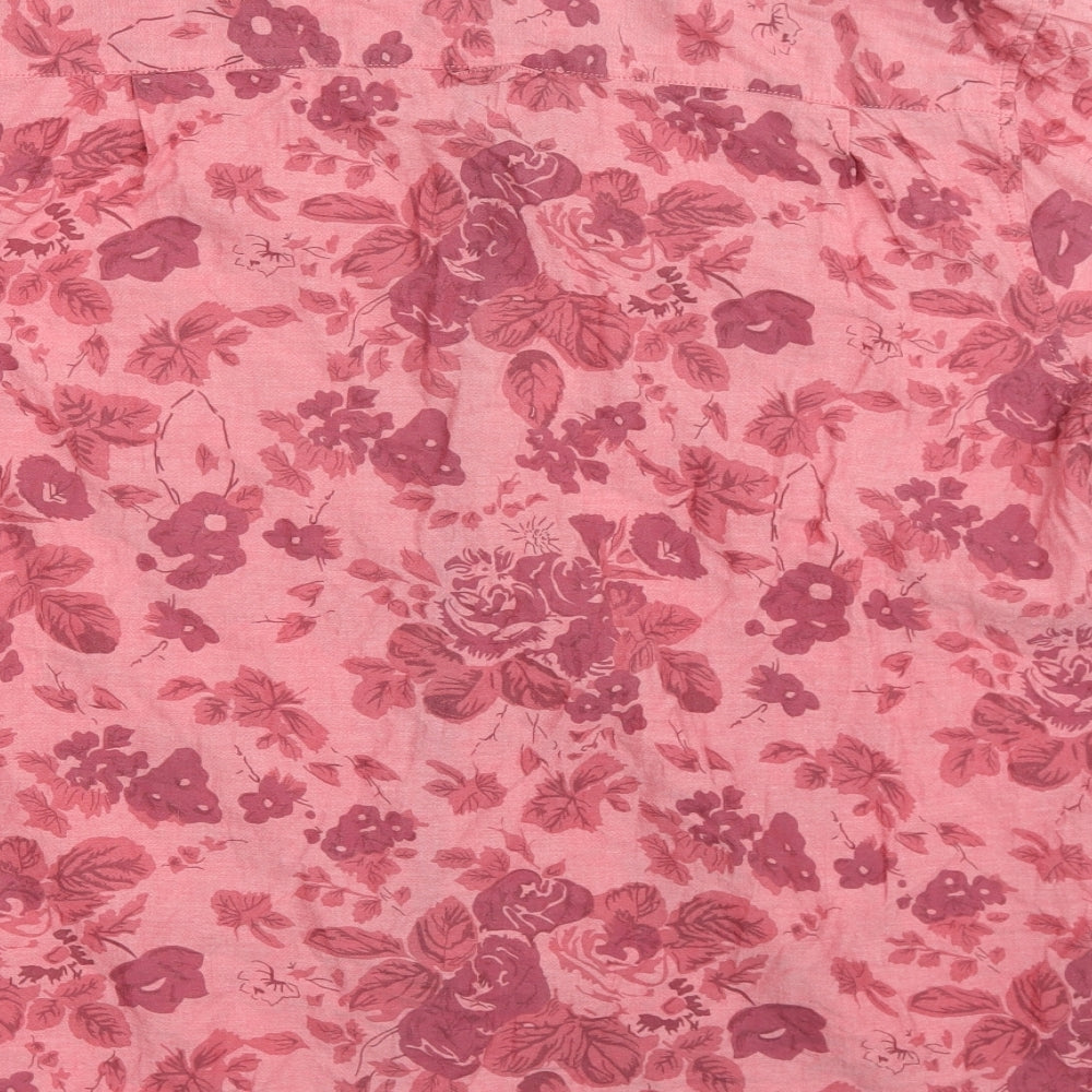 RJR.John Rocha Mens Pink Floral   Button-Up Size XL