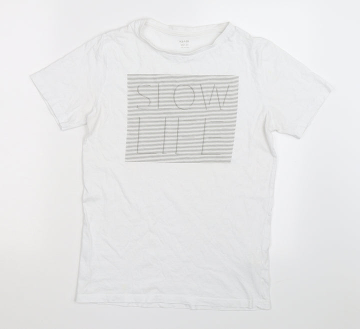 Kiabi Boys White   Basic T-Shirt Size XS  - Slow Life