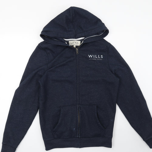 Jack Wills Mens Blue   Full Zip Hoodie Size S