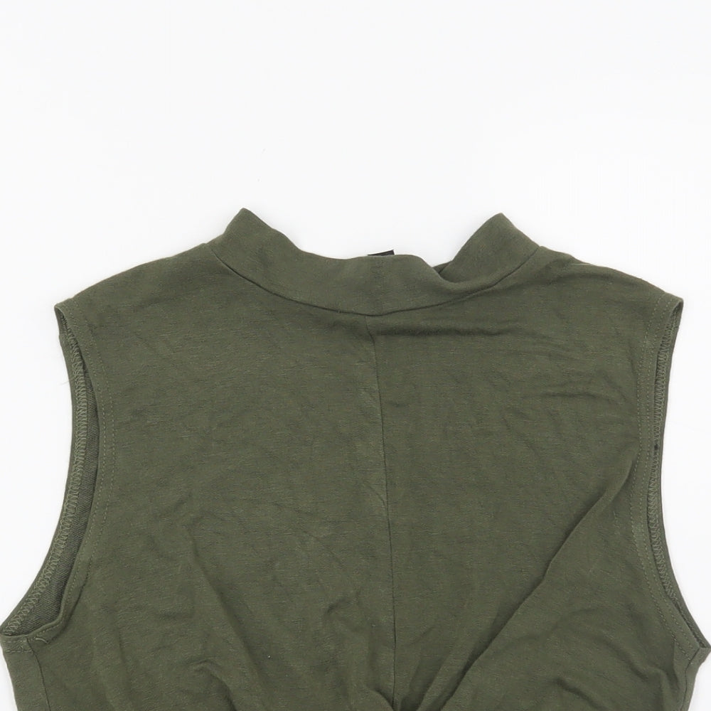 Topshop Womens Green   Basic Blouse Size 12