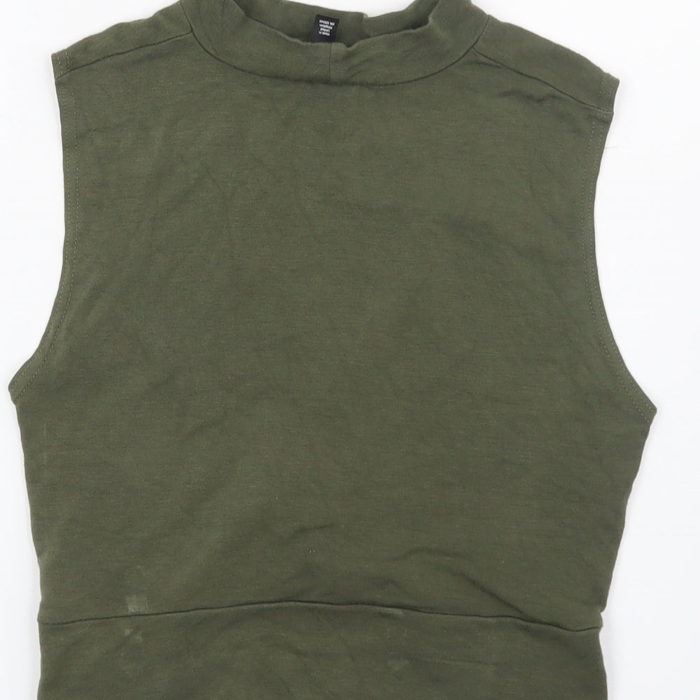 Topshop Womens Green   Basic Blouse Size 12