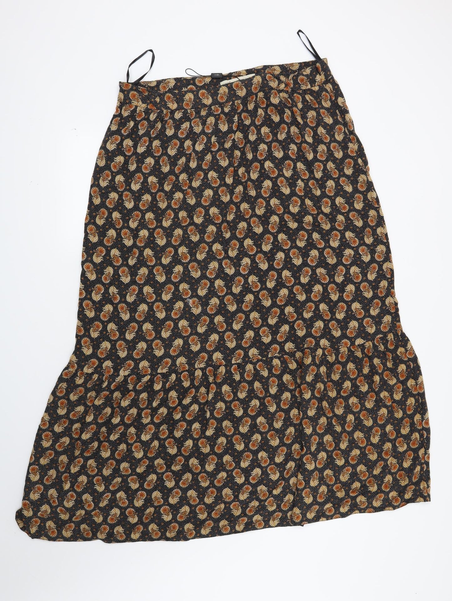 NEXT Womens Black Paisley  A-Line Skirt Size 16