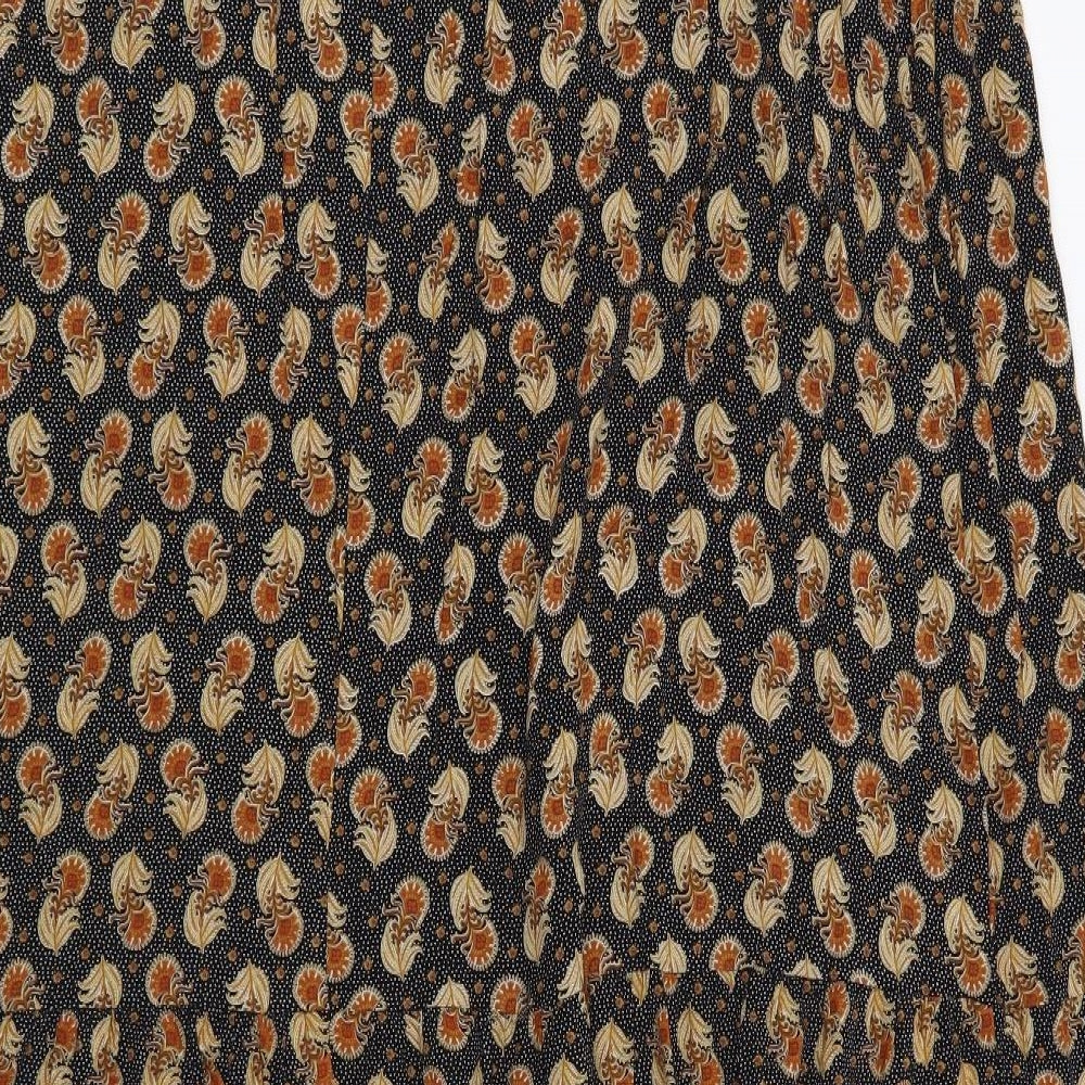 NEXT Womens Black Paisley  A-Line Skirt Size 16