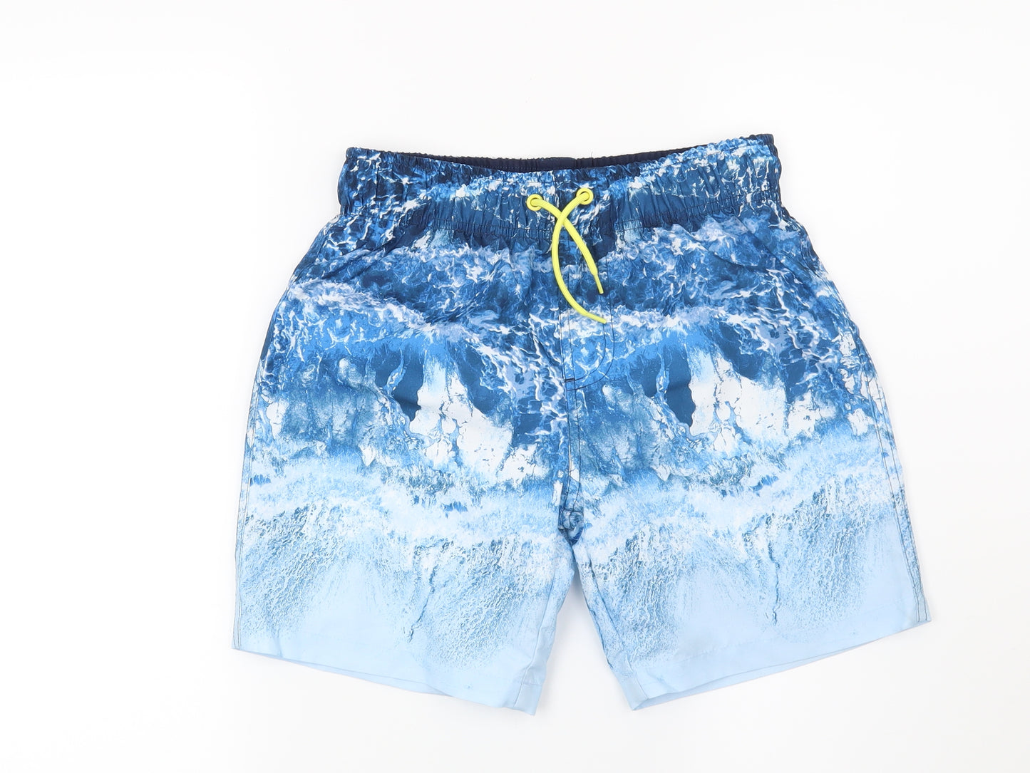 Primark Boys Blue Geometric  Bermuda Shorts Size 10-11 Years