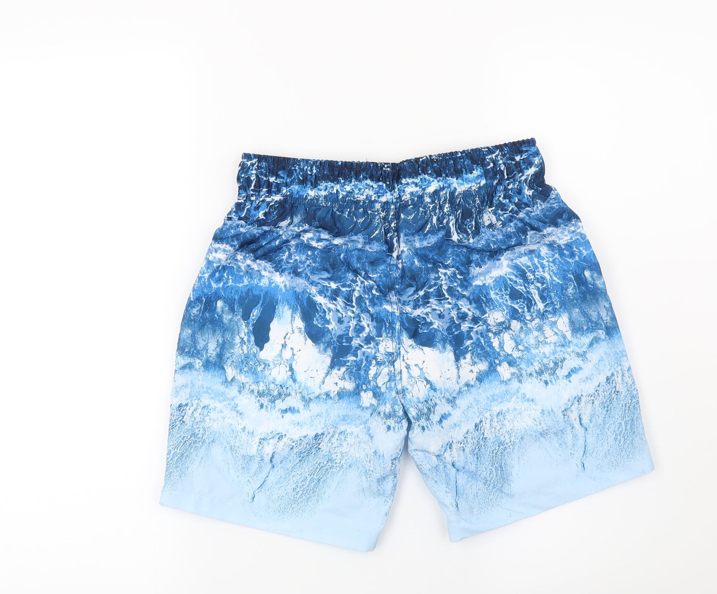 Primark Boys Blue Geometric  Bermuda Shorts Size 10-11 Years