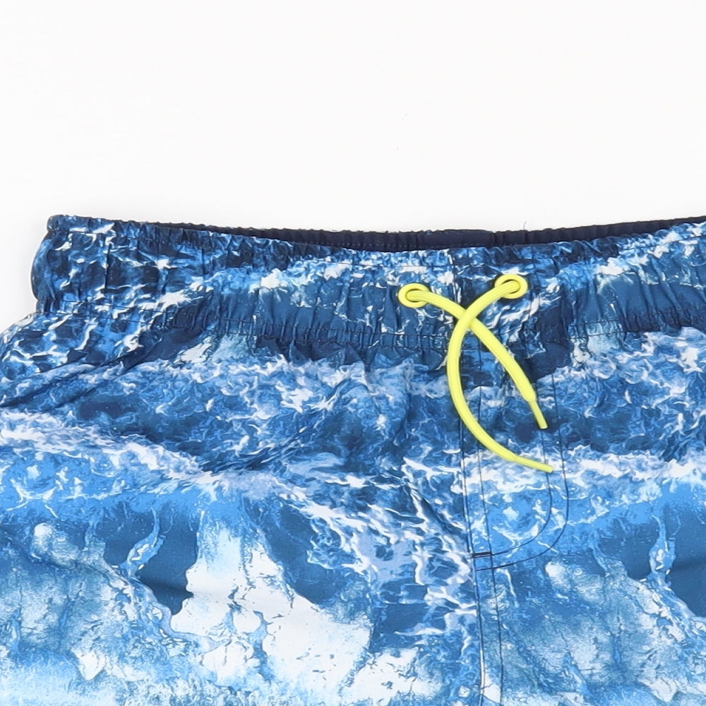 Primark Boys Blue Geometric  Bermuda Shorts Size 10-11 Years