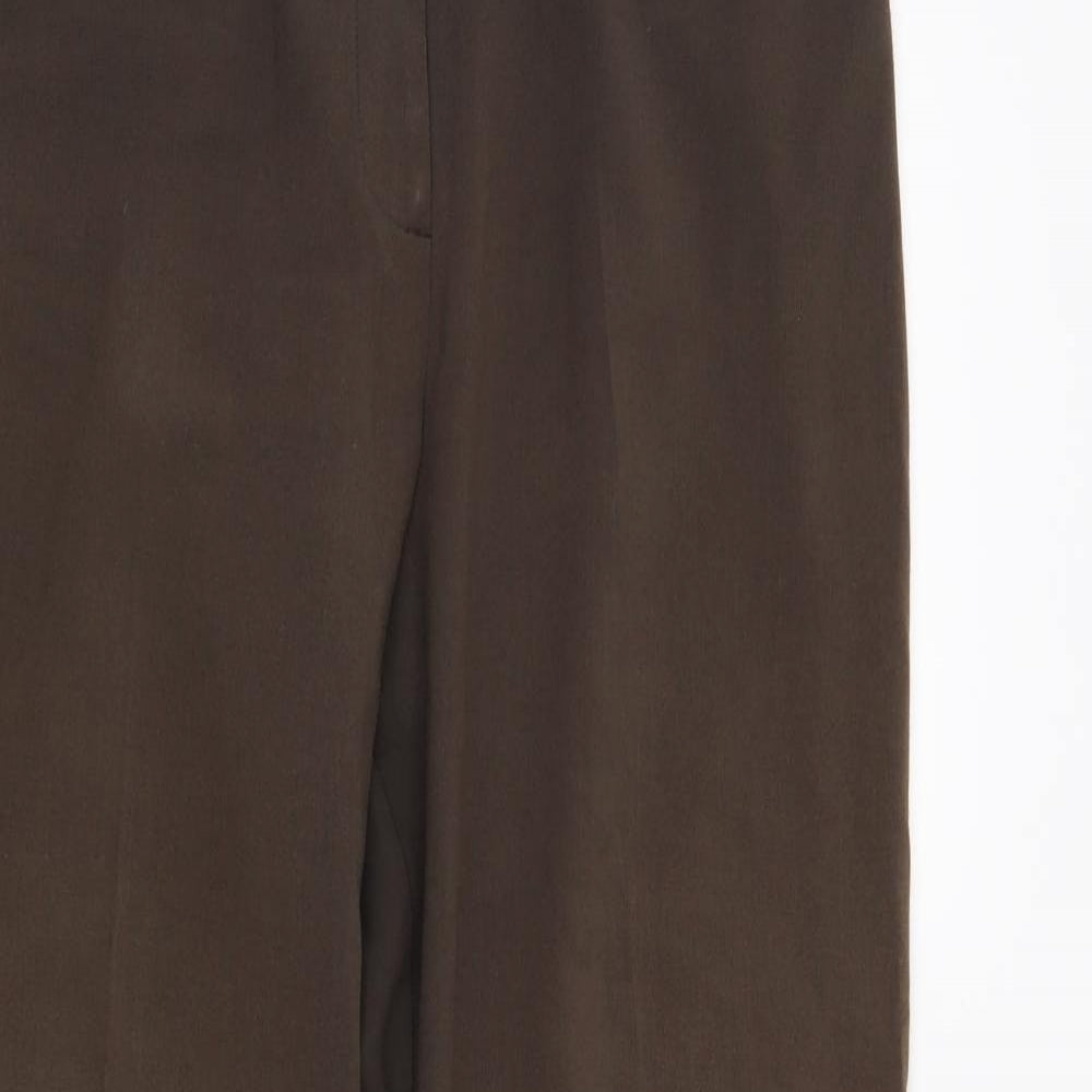 Mia Moda Womens Brown   Trousers  Size 12 L29 in