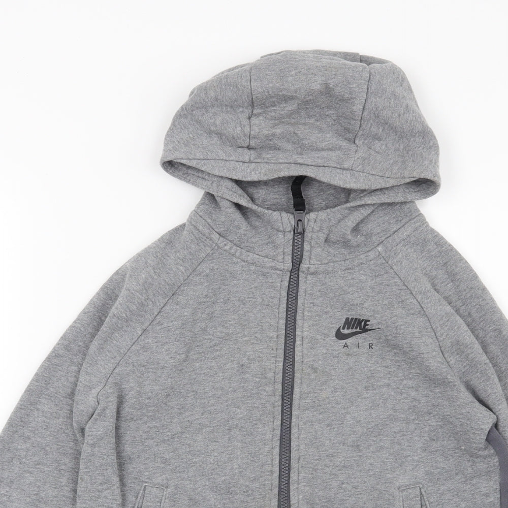 Nike Boys Grey   Full Zip Hoodie Size 8-9 Years