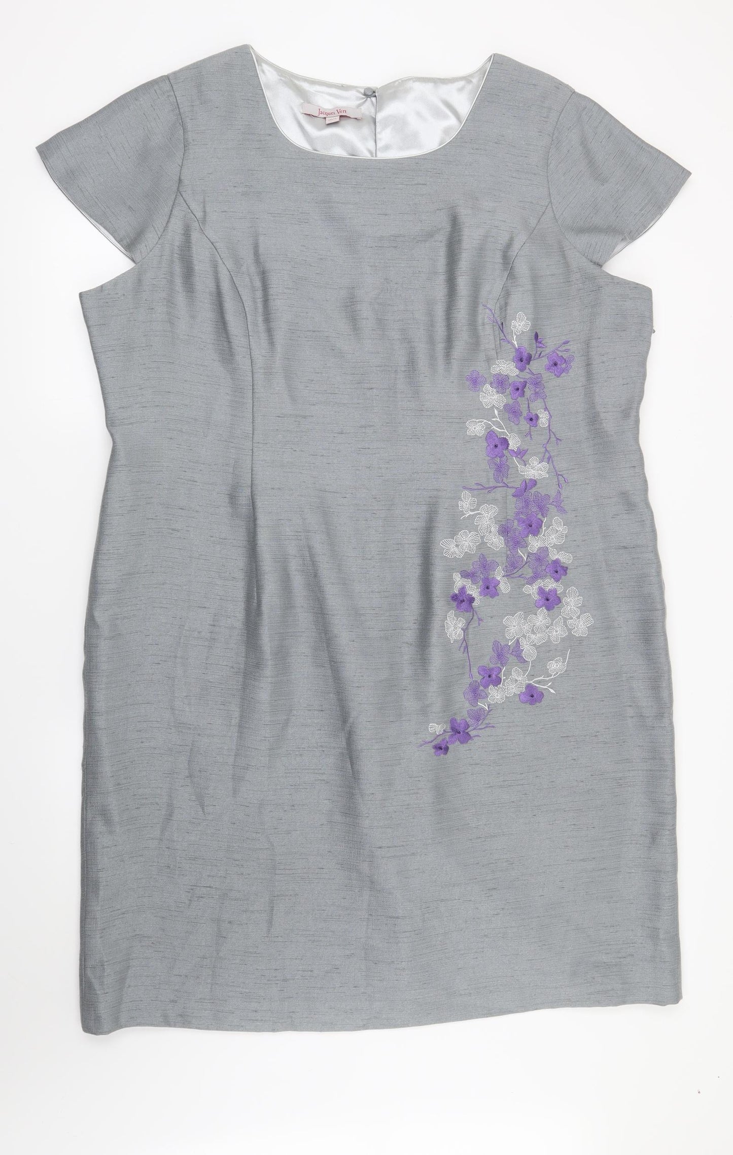Jacques Vert Womens Grey Floral  Shift  Size 24