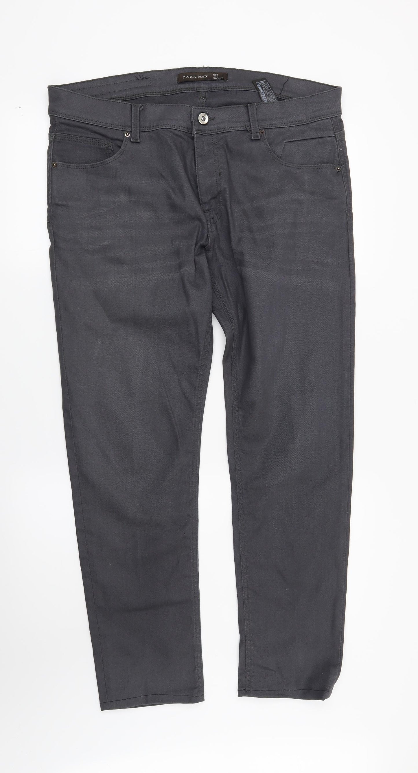 Zara Mens Grey   Straight Jeans Size 36 in L29 in
