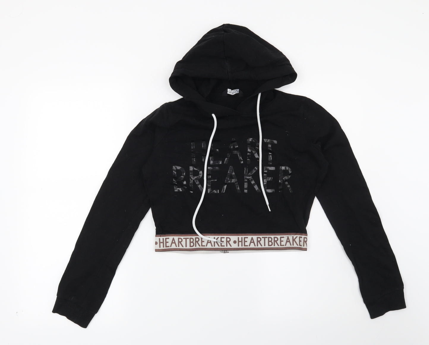 Select Womens Black   Pullover Hoodie Size 8  - Heart Breaker
