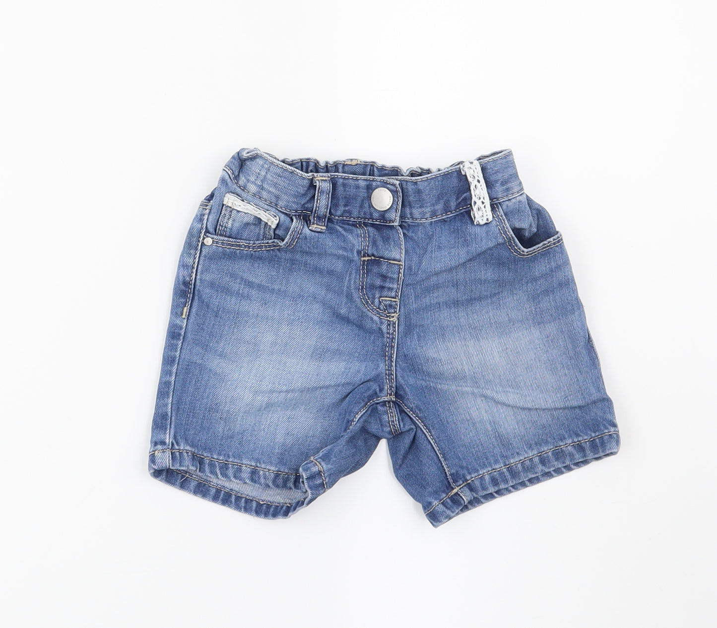 NEXT Girls Blue   Cut-Off Shorts Size 2-3 Years