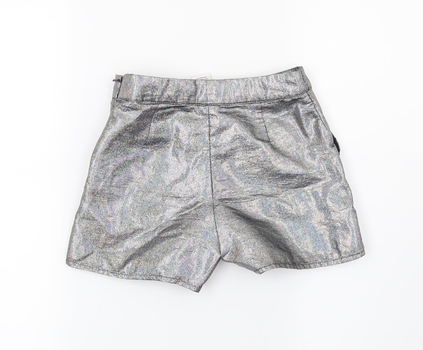 Marks and Spencer Girls Silver   Hot Pants Shorts Size 7-8 Years